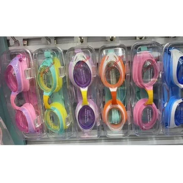 Okulary pływackie dziecięce kolorowe, zestaw 12 szt