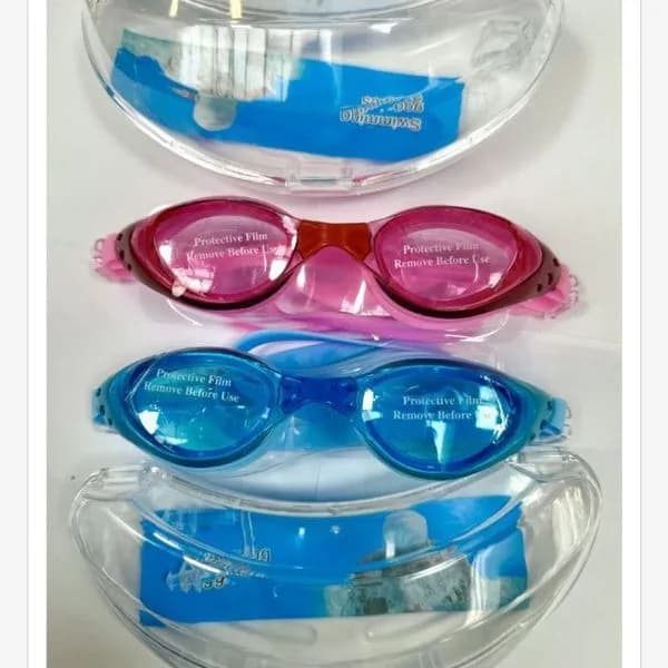 Okulary pływackie UV Protection Lens różowe/niebieskie