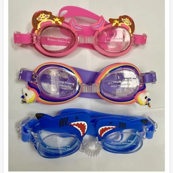 Okulary pływackie dla dzieci z motywami zwierząt 3 szt