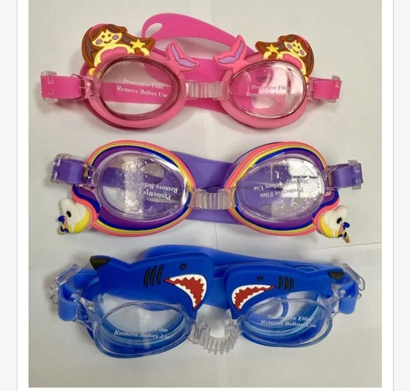 Okulary pływackie dla dzieci z motywami zwierząt 3 szt