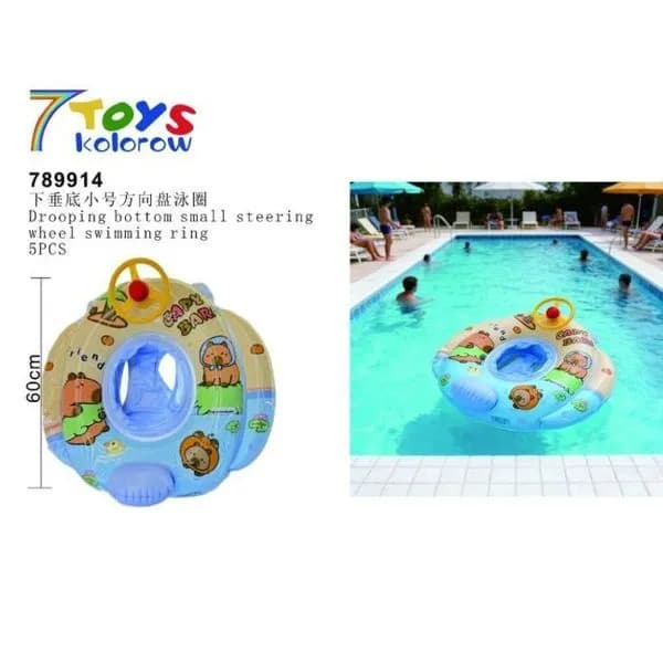 Dmuchany Pierścień Pływacki z Kierownicą 60cm 789104