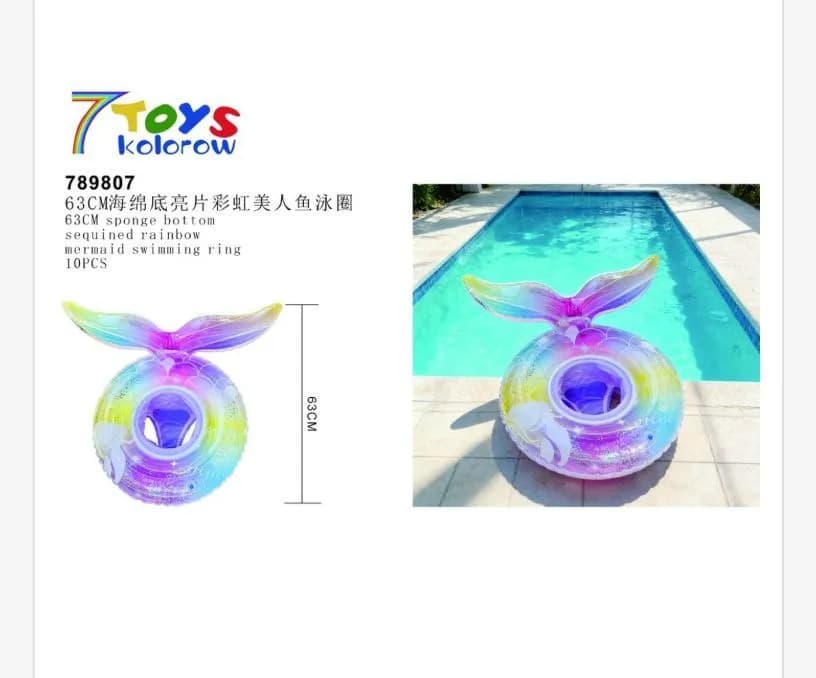 Dmuchany Pierścień Pływający Syrenka 63cm