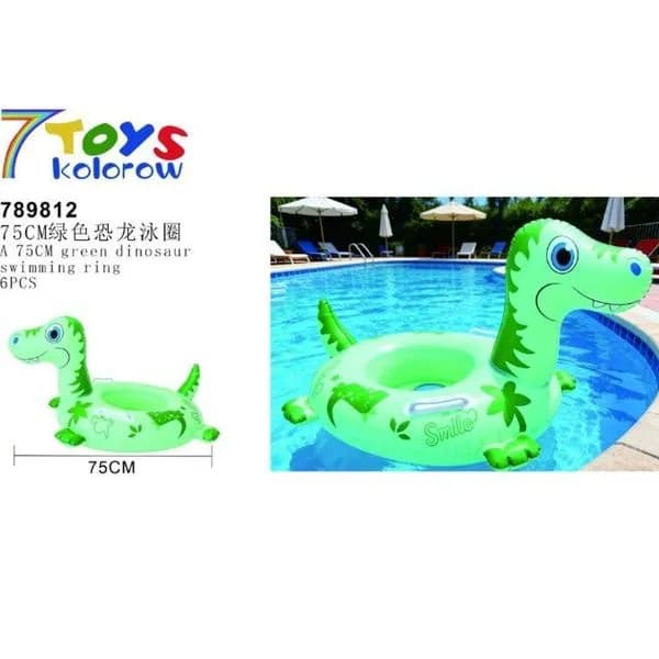 Dmuchany Koło Ratunkowe Dinozaur Zielony 75cm