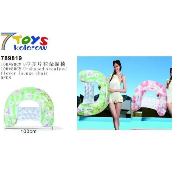 Dmuchane Zabawki do Pływania Fotelik Kwiatowy 100cm
