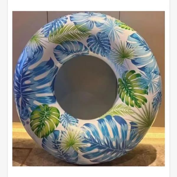 Dmuchany koło do pływania 60cm motyw liści tropikalnych