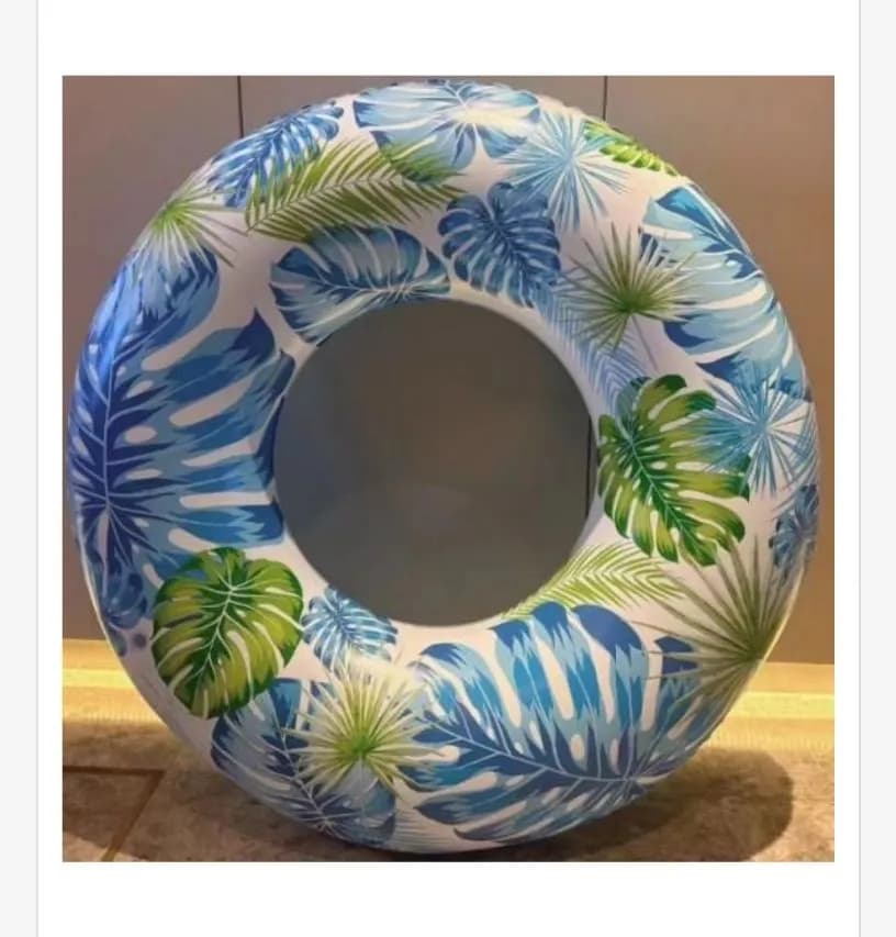 Dmuchany koło do pływania 60cm motyw liści tropikalnych