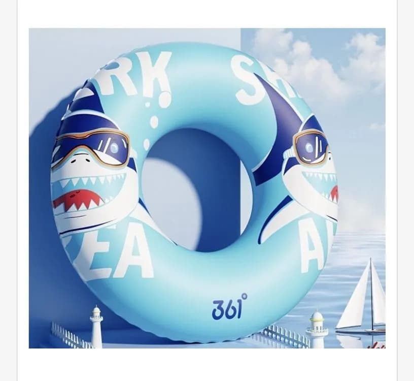 Dmuchany Koło Ratunkowe Rekin 80cm