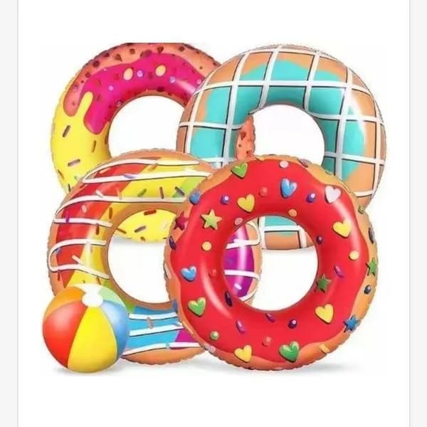 Dmuchane Zabawki do Pływania 90cm - Donuty i Piłka