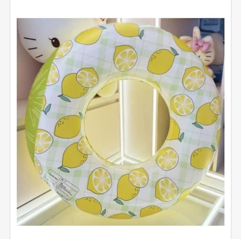 Dmuchany koło ratunkowe 80cm limonka z cytrynami