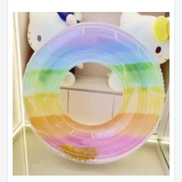 Dmuchany koło do pływania tęczowe 100cm