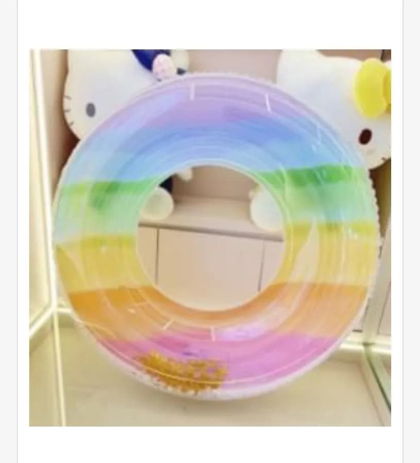 Dmuchany koło do pływania tęczowe 100cm