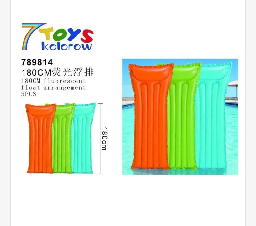 Dmuchane maty do pływania 180cm 5szt 7TOYS kolorowe