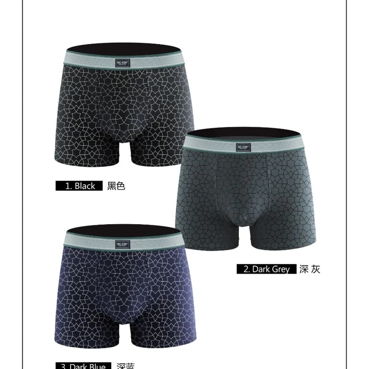 Bokserki męskie GC-CSK 3 szt. czarny/szary/granatowy