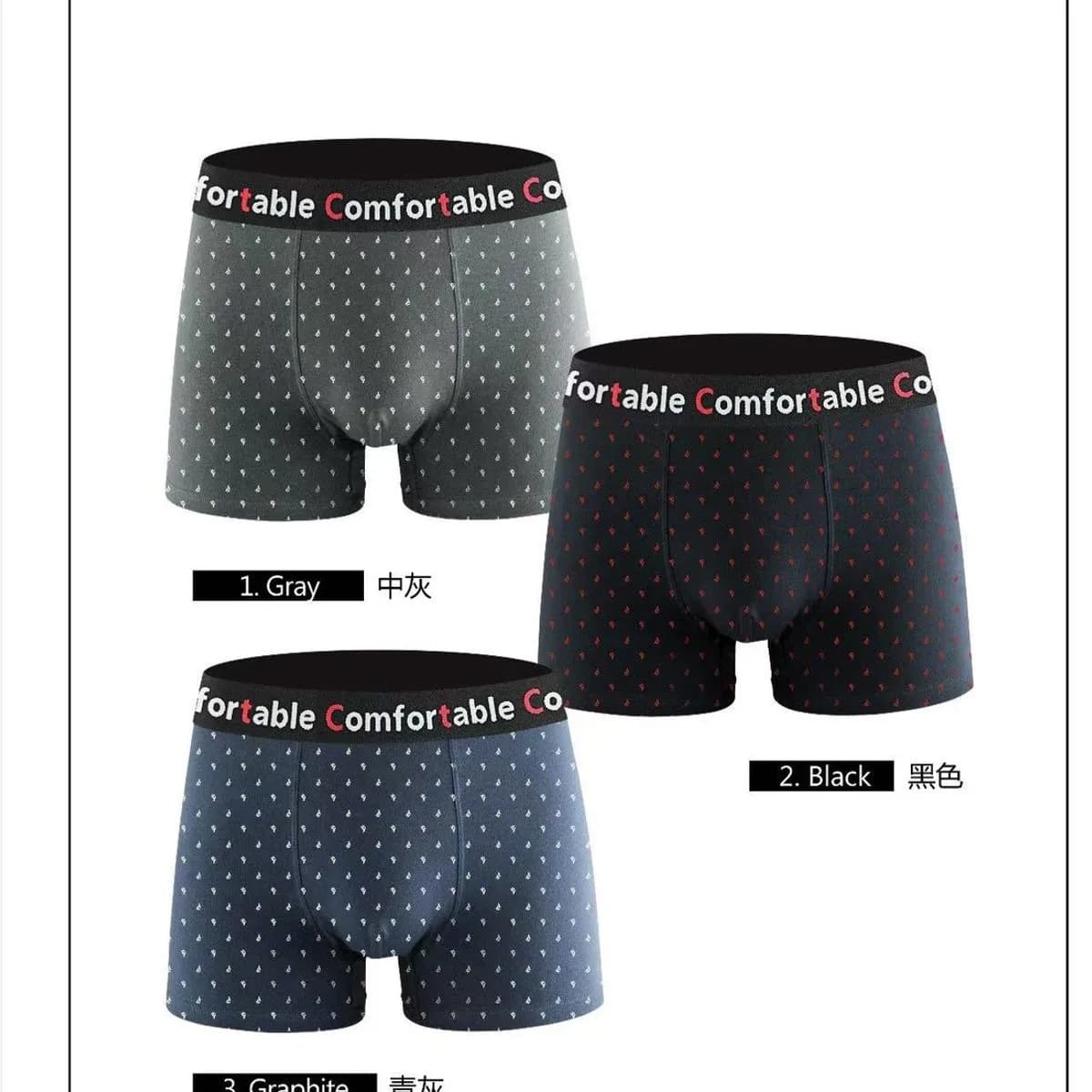 Bokserki męskie Comfortable GC-CSK, 3 szt. M-L XL-XXL