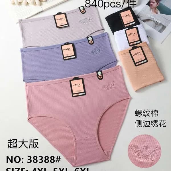 Majtki damskie Hana 4XL-6XL ribbed pack 840 szt