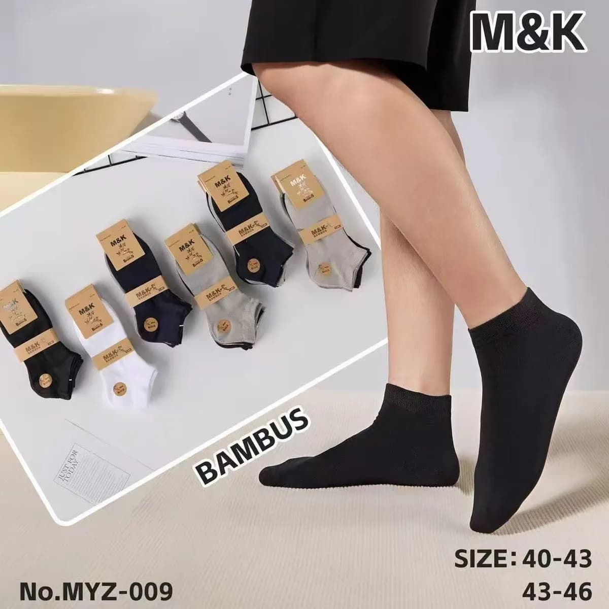 Skarpetki męskie bambusowe 40-43/43-46 M&K No.MYZ-009