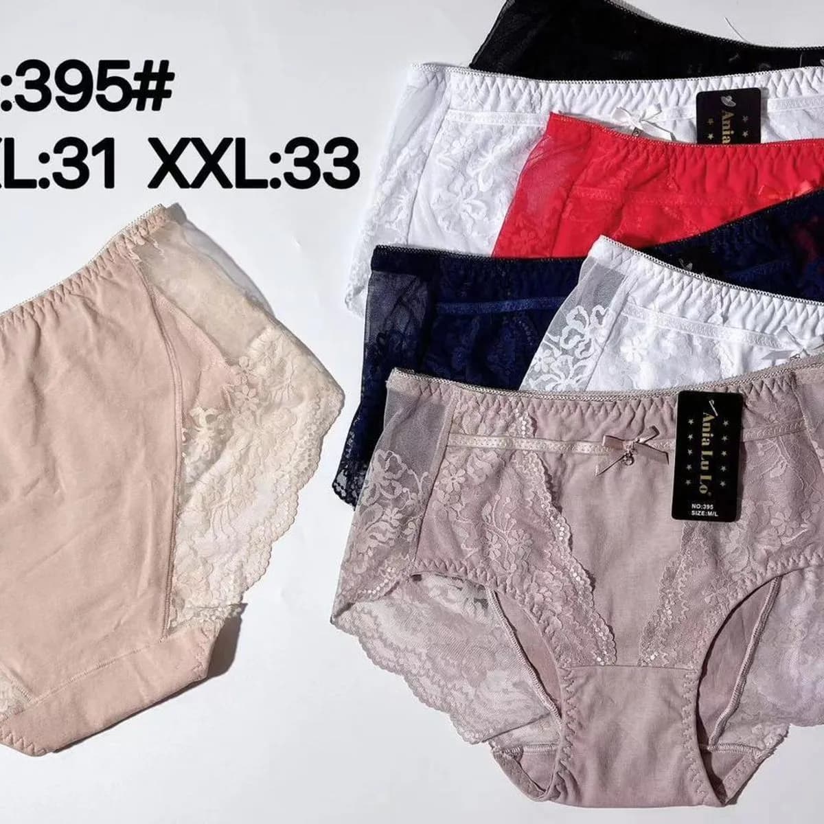 Majtki damskie koronkowe M-L29 XL31 XXL33 Nr 395