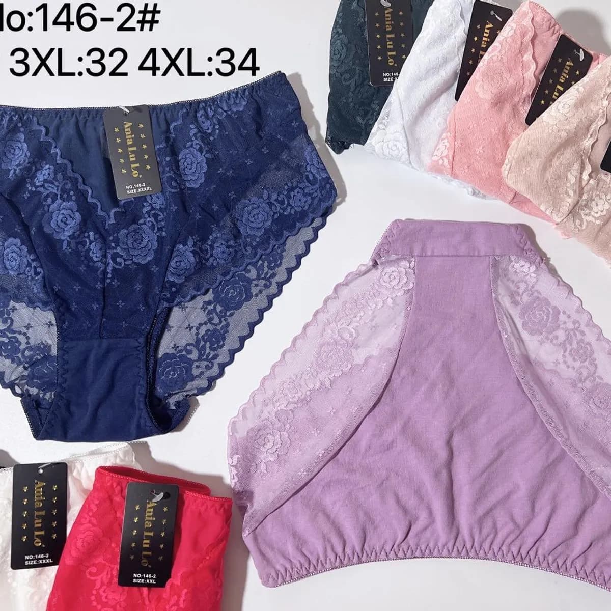 Majtki damskie koronkowe No.146-2# XL-3XL-4XL
