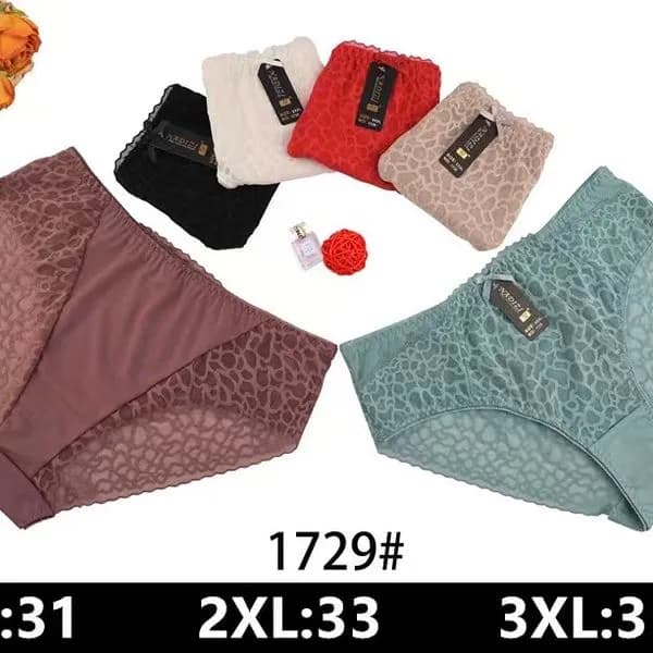 Majtki damskie koronkowe XL:31, 2XL:33, 3XL:35, 1729#