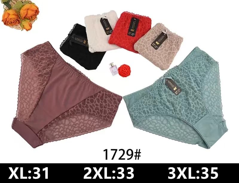 Majtki damskie koronkowe XL:31, 2XL:33, 3XL:35, 1729#