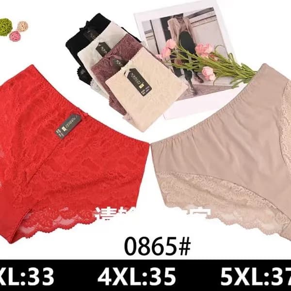 Majtki damskie koronkowe 3XL-5XL, 0865#