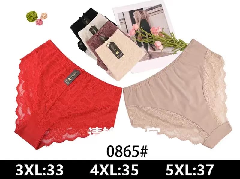 Majtki damskie koronkowe 3XL-5XL, 0865#