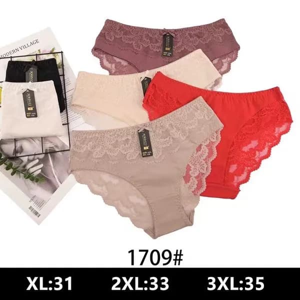 Majtki damskie koronkowe 1709# XL:31 2XL:33 3XL:35