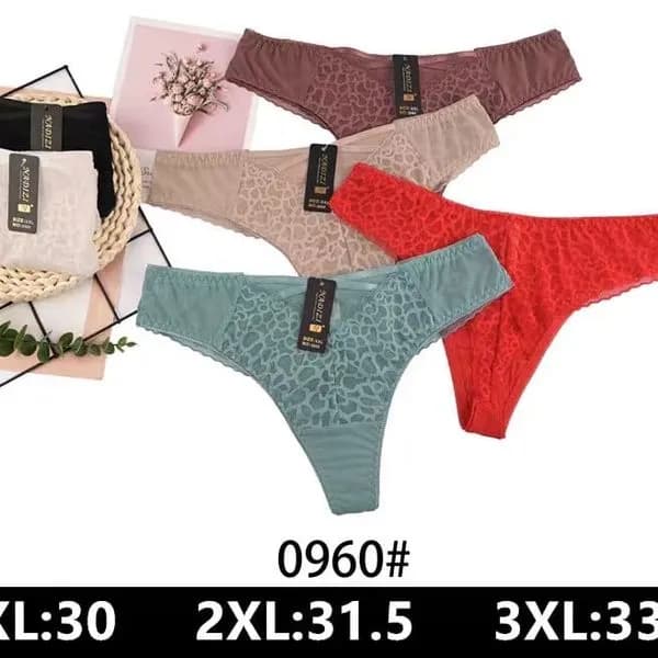 Majtki damskie stringi koronkowe XL-3XL 0960#