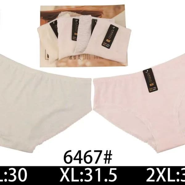 Majtki damskie bawełniane L:30 XL:31.5 2XL:33 6467#