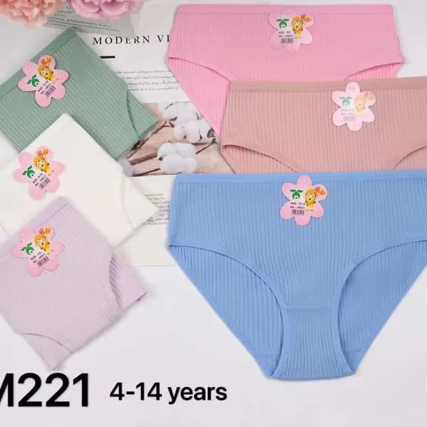 Majtki damskie dziewczęce M1221 4-14 lat, 5 kolorów