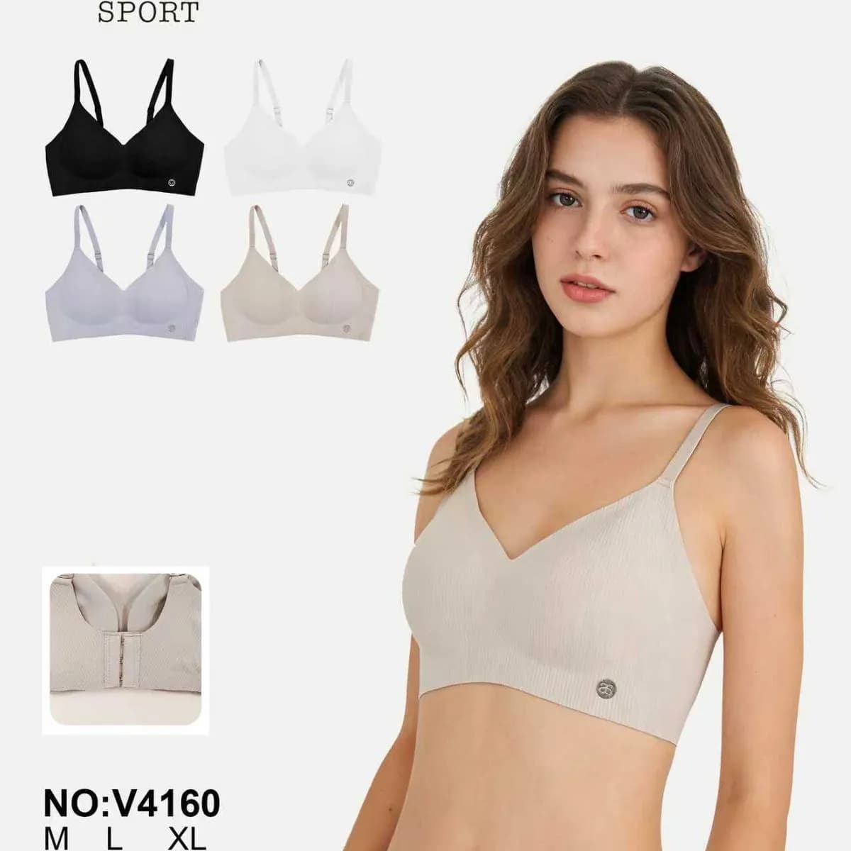 Biustonosz damski sportowy Ariarie M L XL, 12 szt/opak.