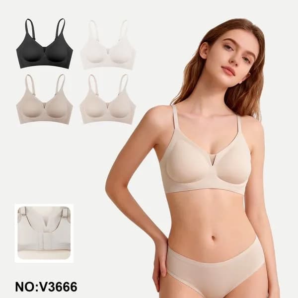 Biustonosz damski Ouono NO:V366 M/L XL beżowy/czarny