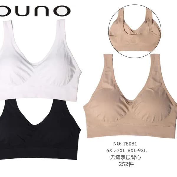 Biustonosz damski bezszwowy bezfiszbinowy XL-3XL OUNO