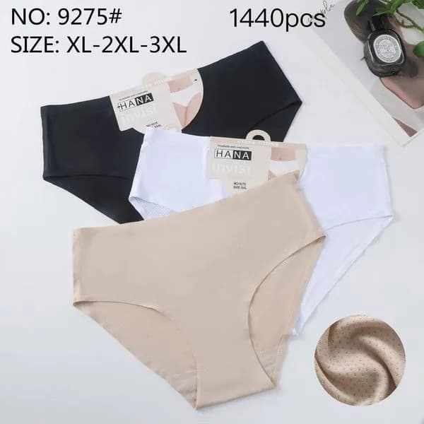 Hana Majtki Damskie XL-2XL-3XL Czarne/Białe/Beżowe