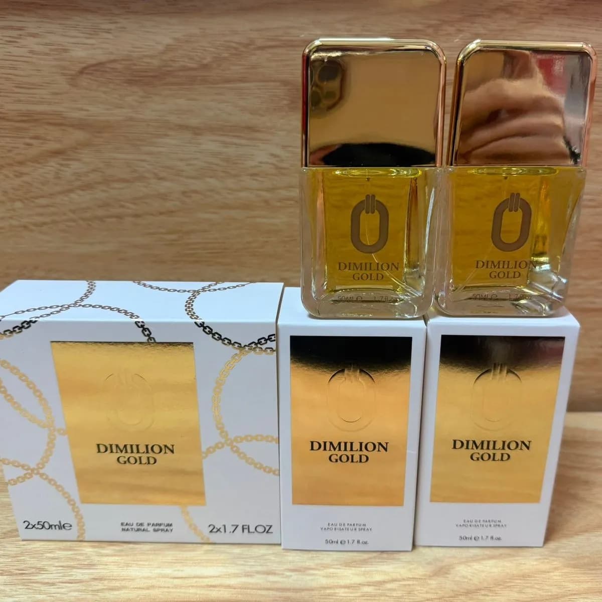 Zestaw Perfume Dimilion Gold 2x50ml Woda Perfumowana EDP