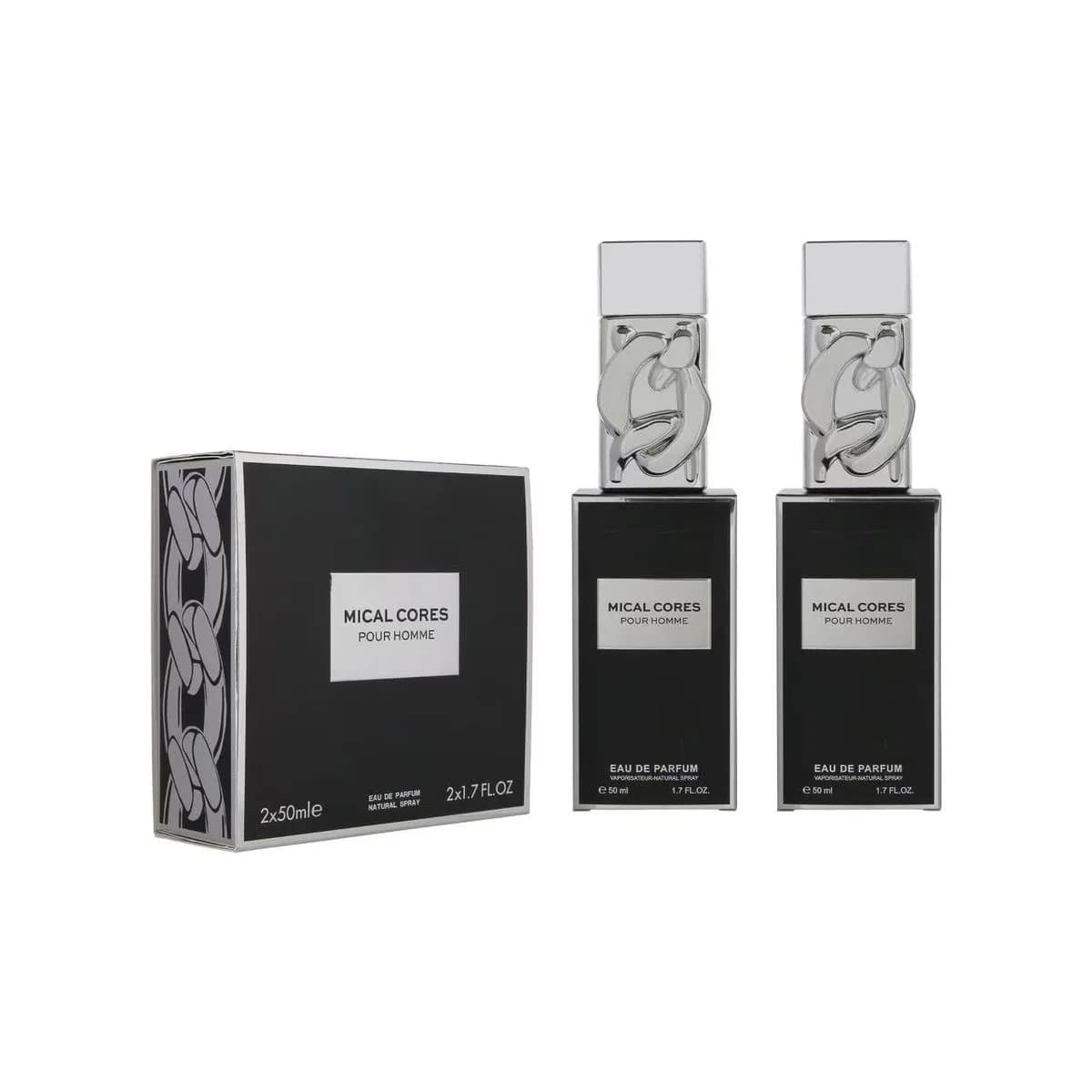 Zestaw Perfume Mical Cores 2x50ml Pour Homme z motywem łańcucha