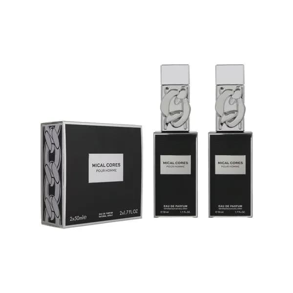 Zestaw Perfume Mical Cores 2x50ml Pour Homme z motywem łańcucha