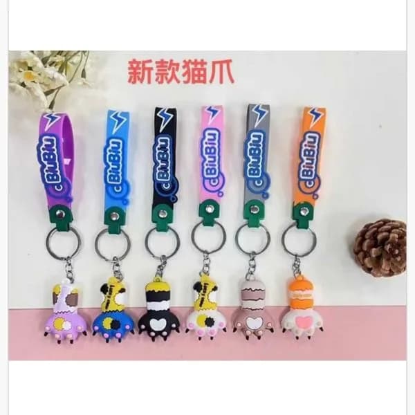 Brelok Łapa Kota z Paskiem BiuBiu Mix Kolorów 24szt