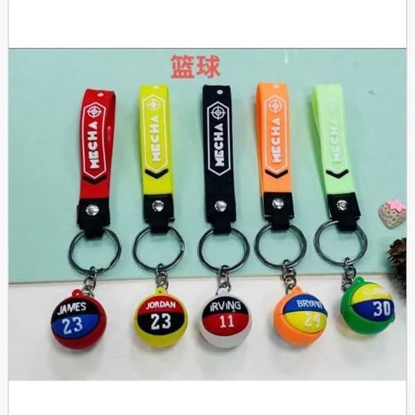 Brelok NBA MECHA koszykówka silikonowy pasek 24szt