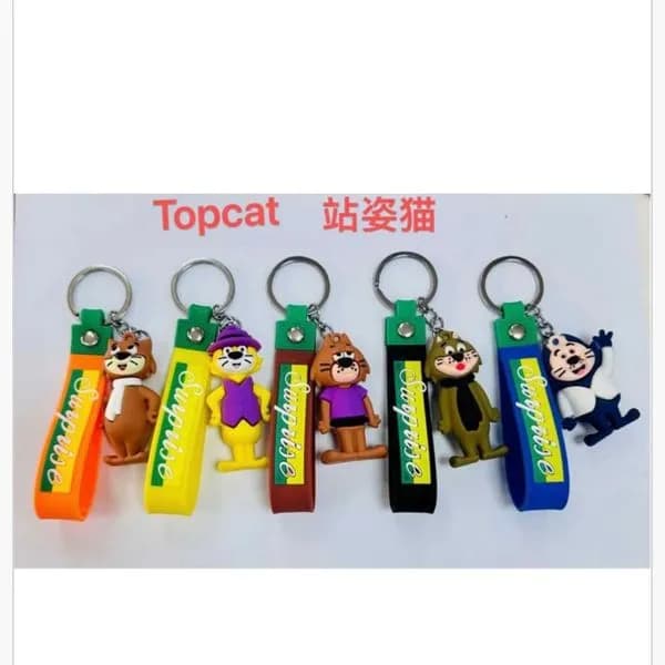 Brelok do Kluczy Topcat z Paskiem Surprise, Gumowy Mix, 24 szt.