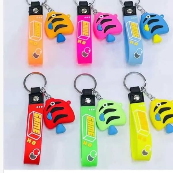 Brelok do Kluczy Rybka z Paskiem GAME KO, Mix Kolorów, 24 szt.