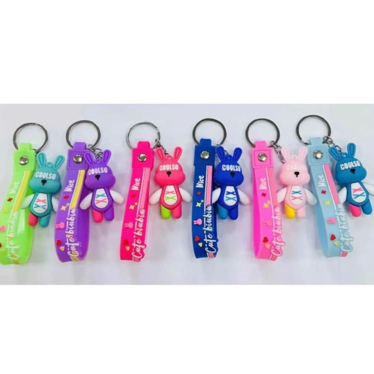 Brelok do Kluczy Królik COOLSO z Paskiem Silikonowym 24 szt.