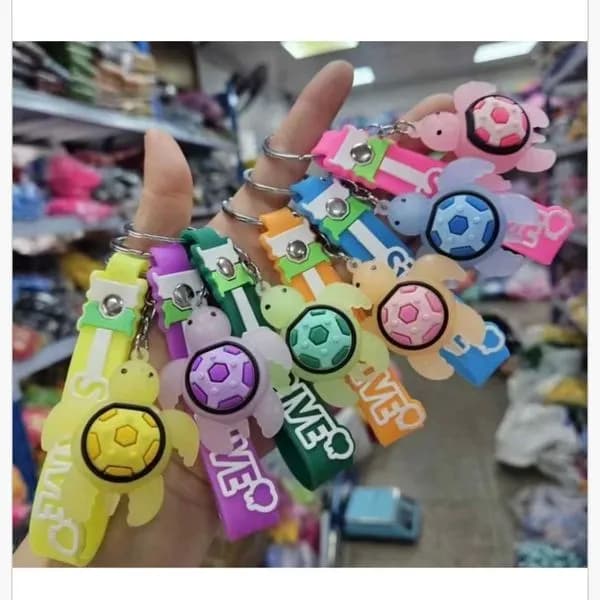 Brelok Żółw Silikonowy z Paskiem Mix Kolorów 24szt