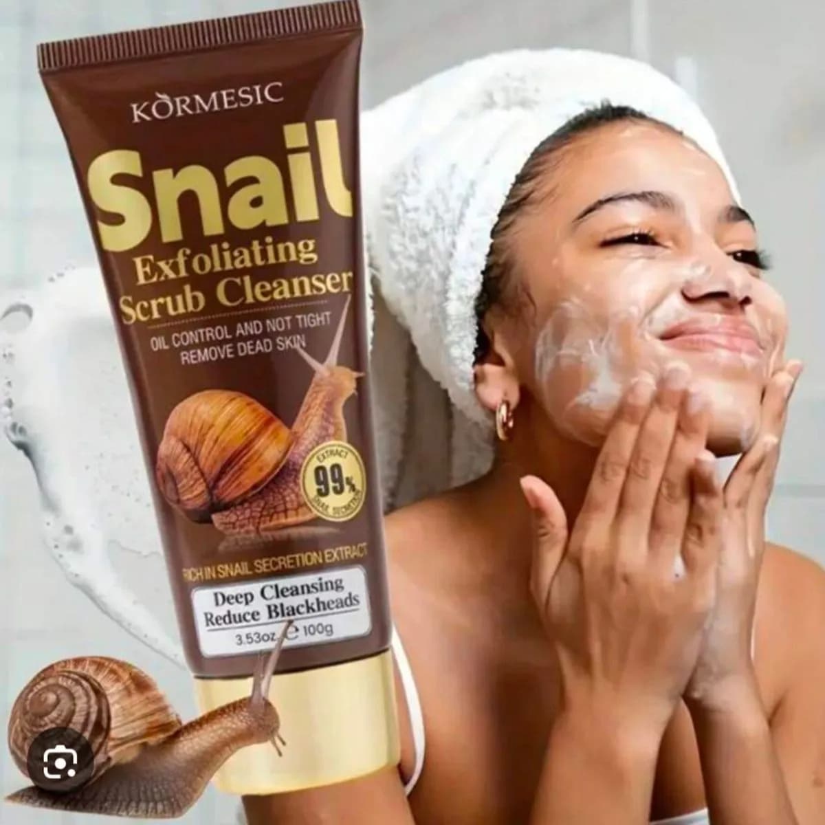 Kormesic Snail Exfoliating Scrub Cleanser 100g - Peeling ze ślimakiem