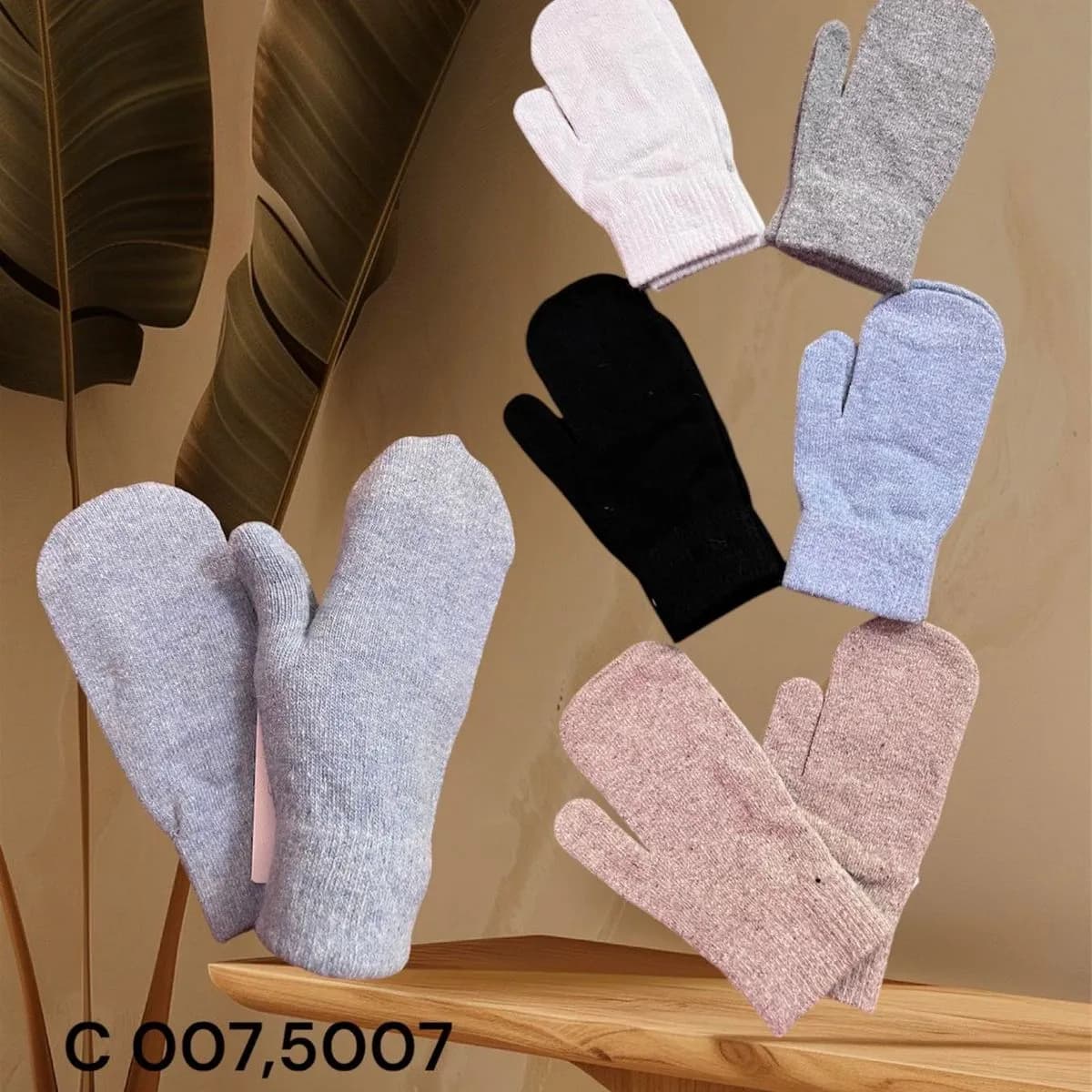 Rękawiczki damskie dzianinowe, 6 kolorów