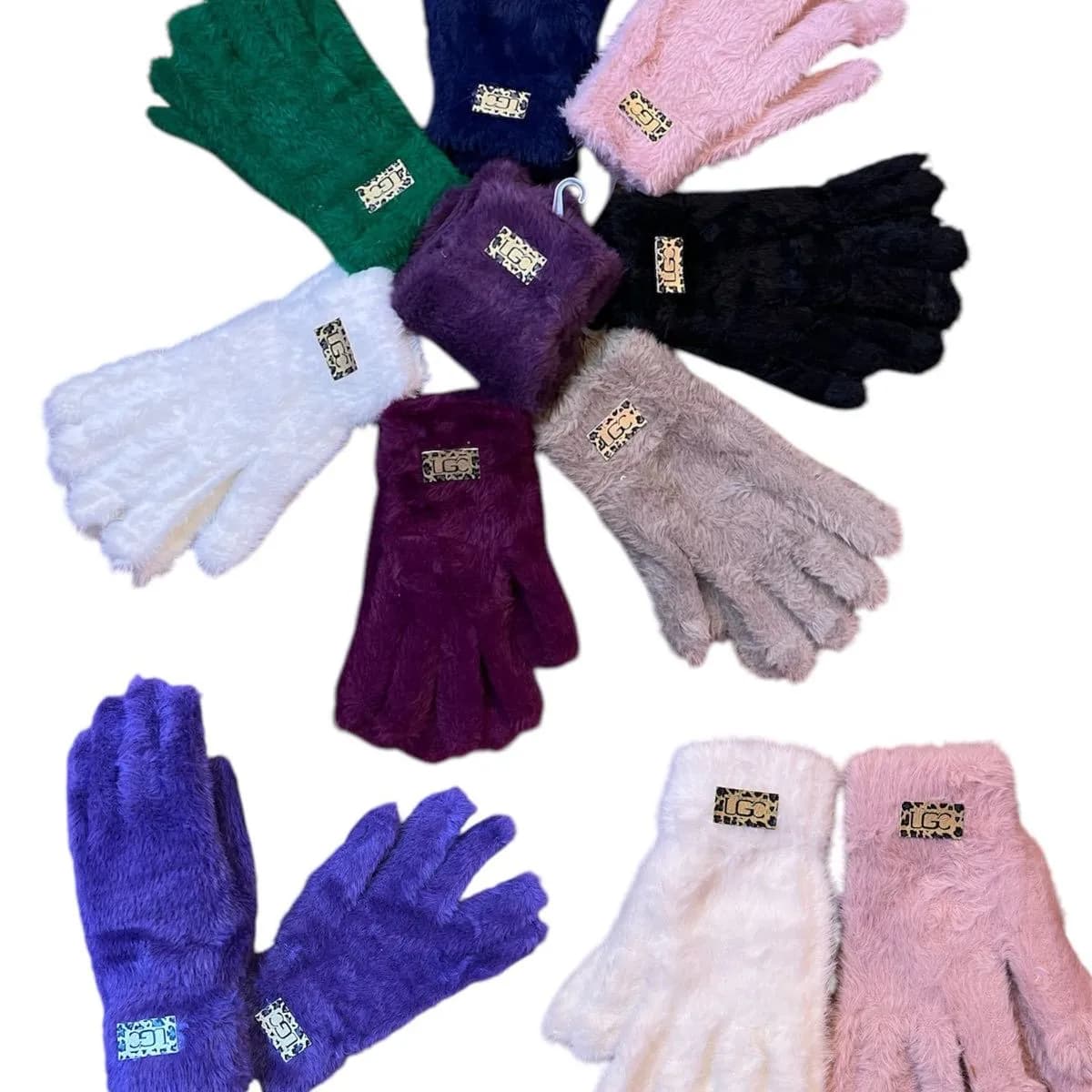 Rękawiczki damskie futrzane Alpakowe C009G231