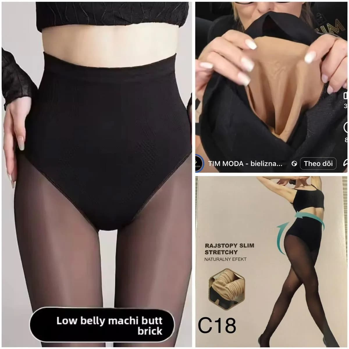 Rajstopy damskie slim efekt naturalny C18