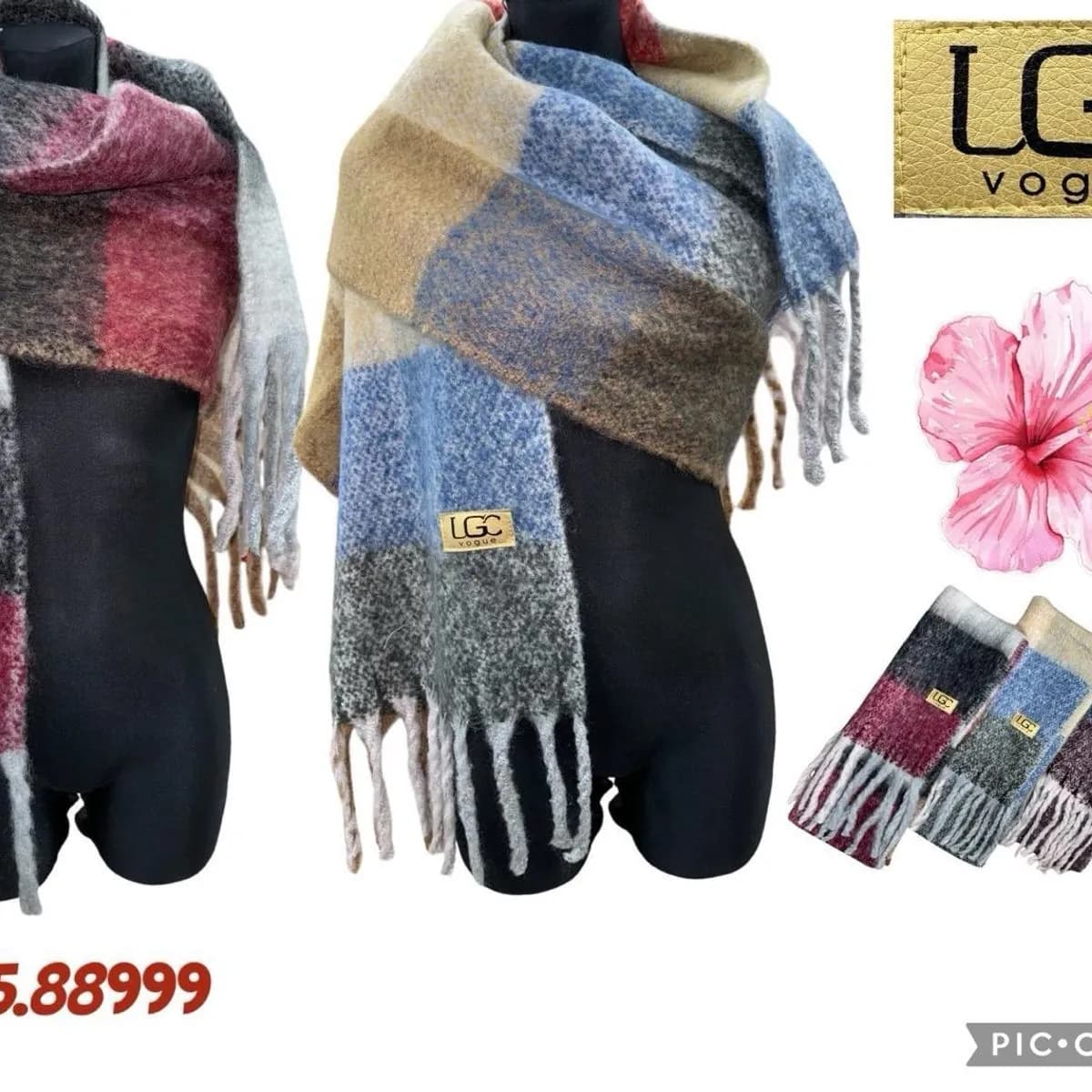 Szaliki damskie LGGC Vogue multikolorowe 150925-16