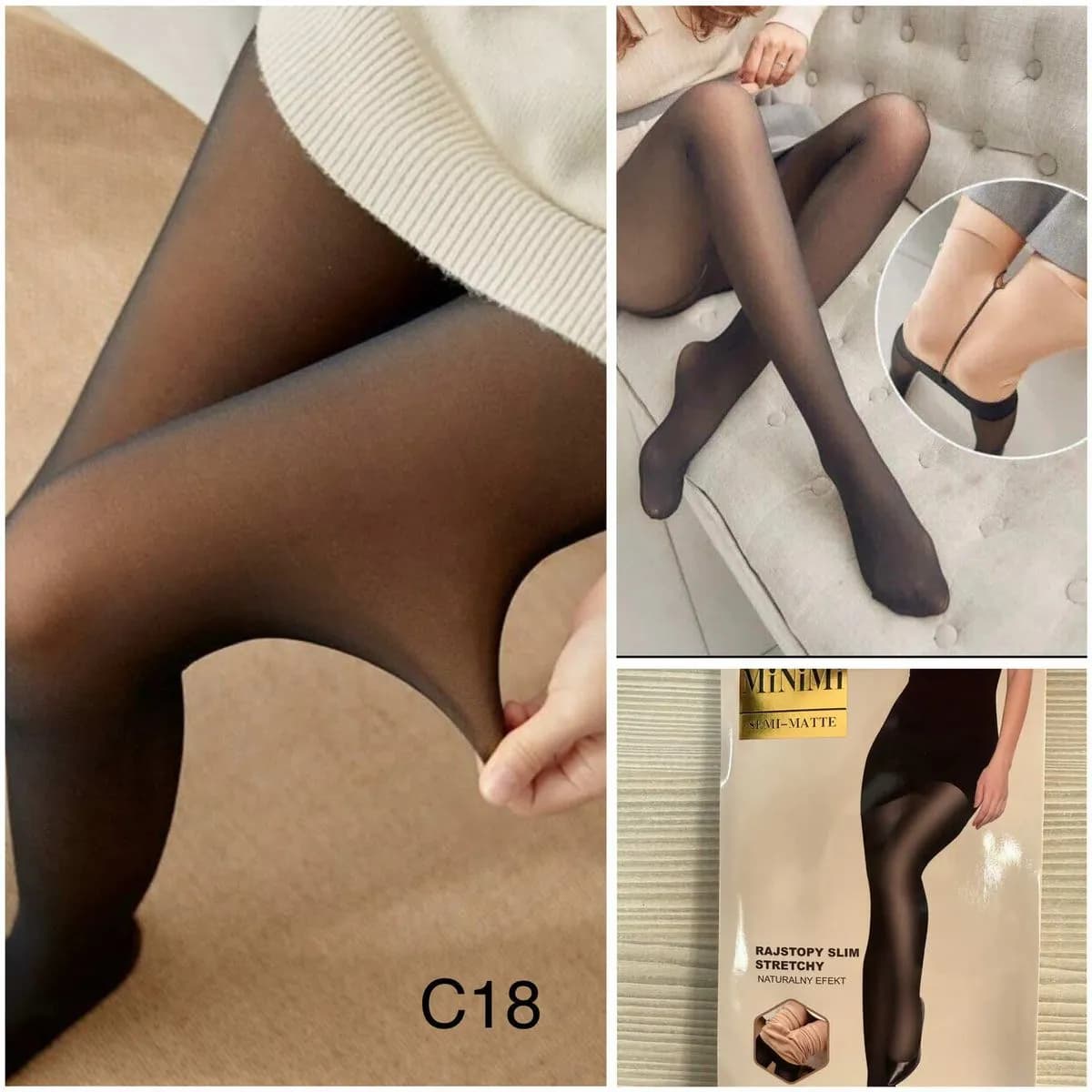 Rajstopy damskie mat slim stretch C18