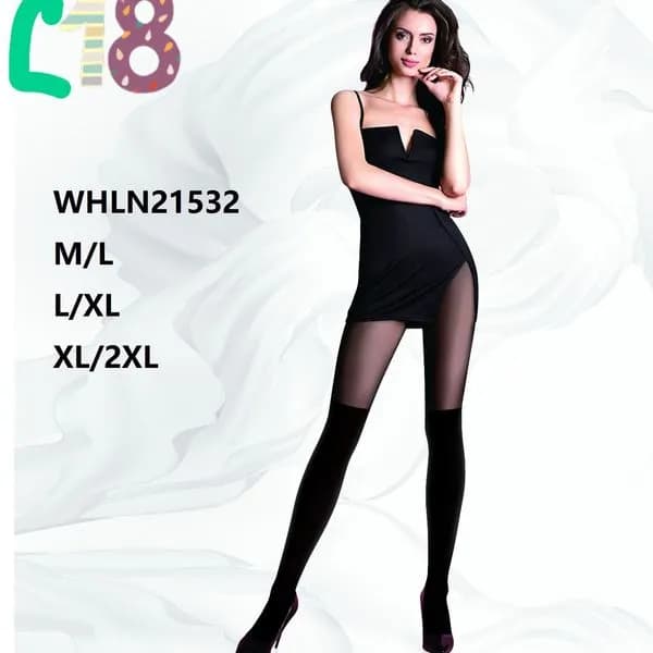 Rajstopy damskie czarne wzorzyste M/L L/XL XL/2XL